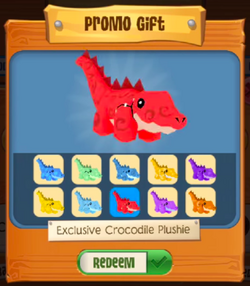Animal jam crocodile plushie clearance