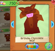 Birthday chocolate wolf