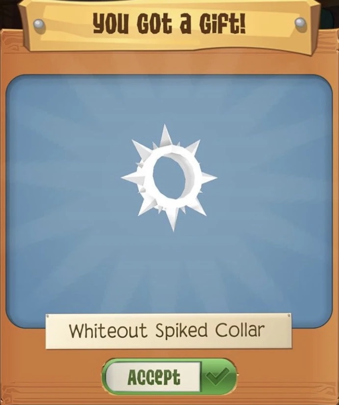 Whiteout Spiked Collar Animal Jam Wiki Fandom
