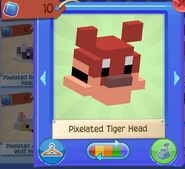 Pixelated tiger head 2