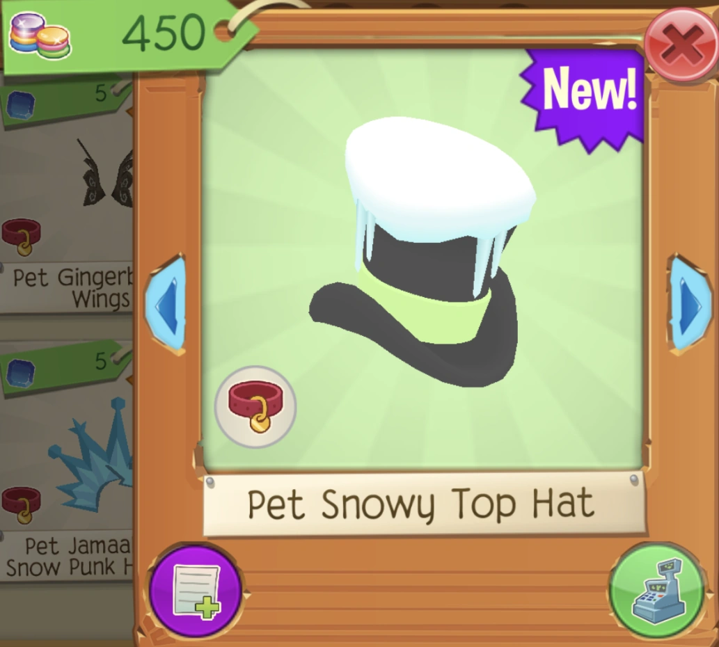 Pet Snowy Top Hat Animal Jam Wiki Fandom