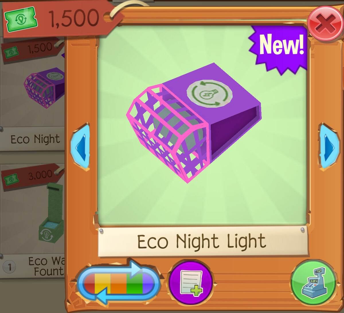 Eco shop night light