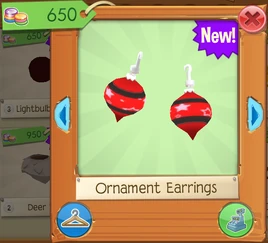 Ornament earrings salesman variant