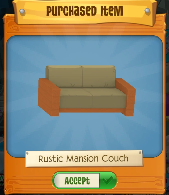 Rustic Mansion Couch Animal Jam Wiki Fandom