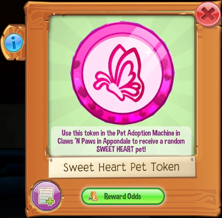 Sweet Heart Pet Token | Animal Jam Wiki | Fandom