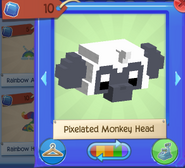 Pixelated monkey head 2