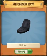 Gaiters from the bundle.