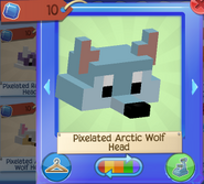 Pixelated arctic wolf head 2