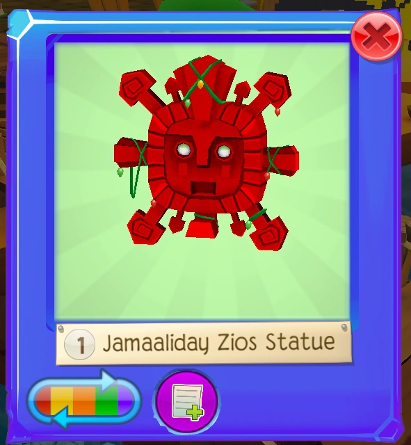 Jamaaliday Zios Statue/Unreleased Animal Jam Wiki Fandom
