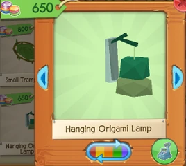 Hanging origami lamp