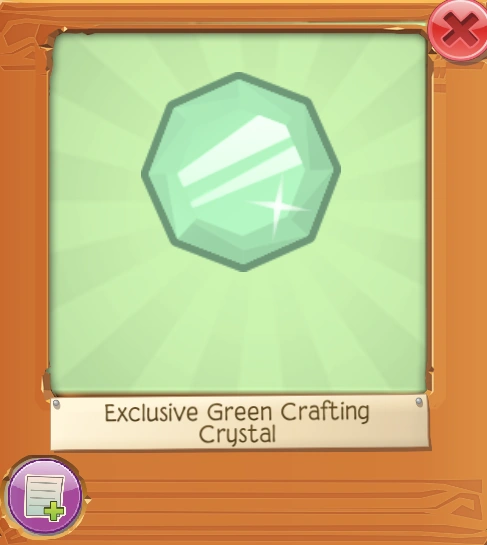 Exclusive Green Crafting Crystal | Animal Jam Wiki | Fandom
