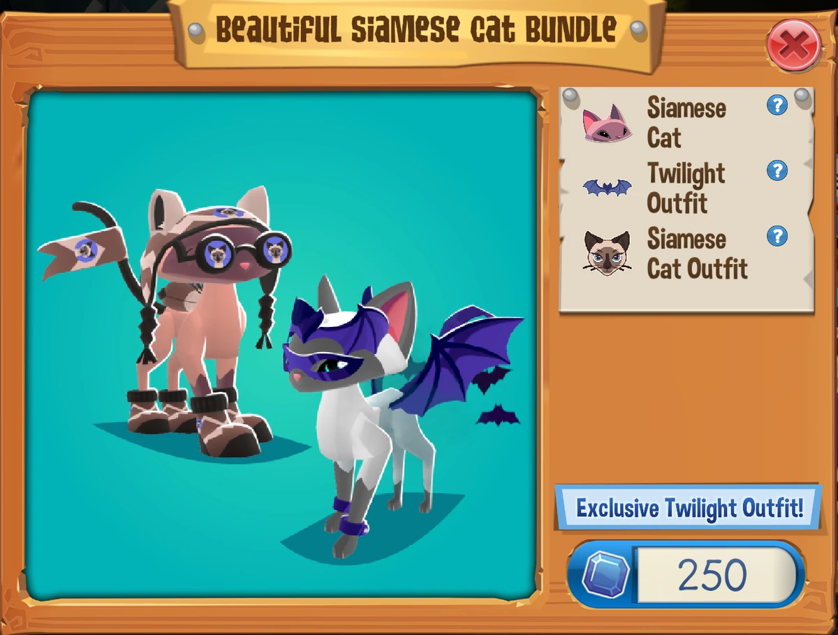 Beautiful Siamese Cat Bundle Animal Jam Wiki Fandom