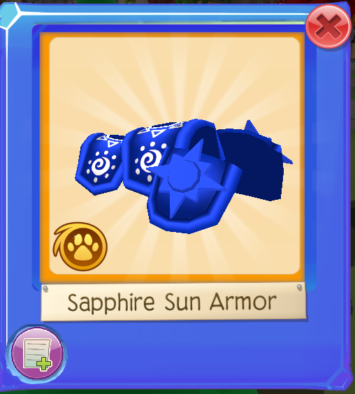 Sapphire Sun Armor Animal Jam Wiki Fandom