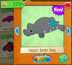 Hippo bean bag sale