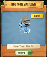 Rare Tiger Plushie prize