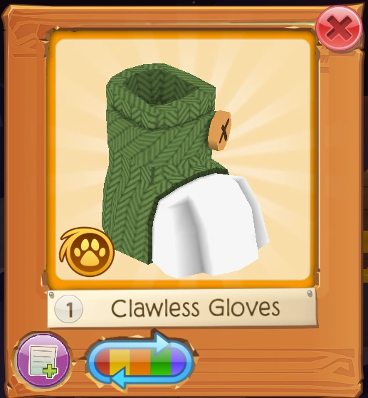 Clawless Gloves Animal Jam Wiki Fandom