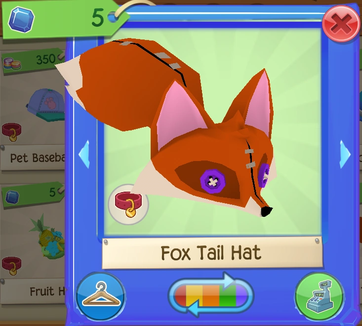 Pet Fox Tail Hat Animal Jam Wiki Fandom