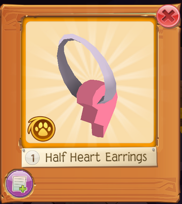 Half Heart Earrings Animal Jam Wiki Fandom
