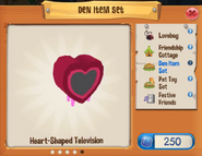 Heart Shaped Television from Friendship Cottage Bundle