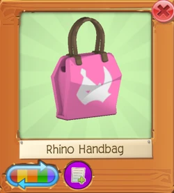 Rhino Handbag Animal Jam Wiki Fandom