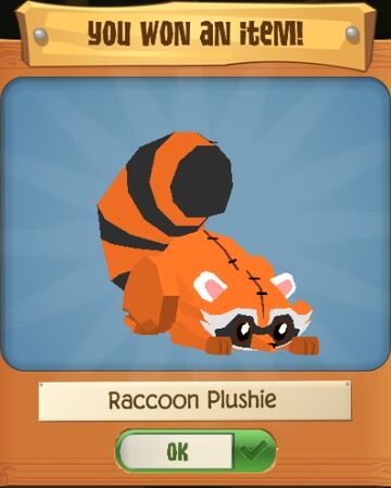 giant raccoon plushie aj
