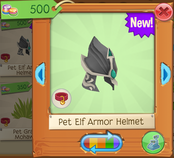 Pet elf armor helmet 1