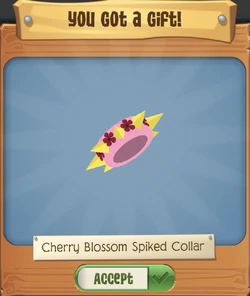 Cherry Blossom Spiked Collar | Animal Jam Wiki | Fandom