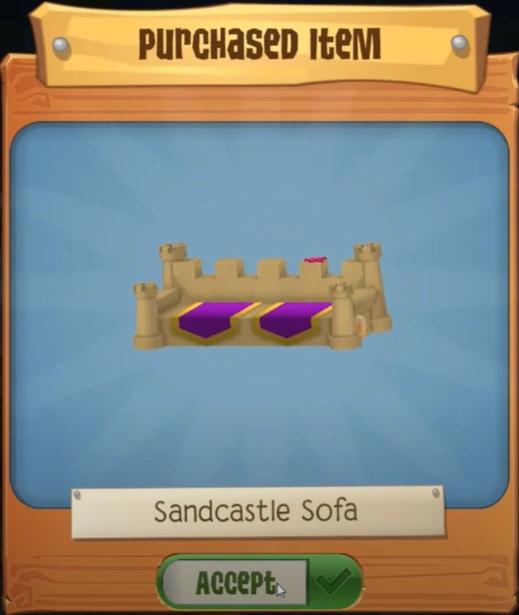 Sandcastle Sofa Animal Jam Wiki Fandom
