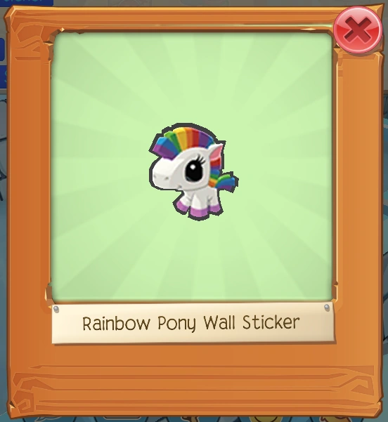 Rainbow Pony Wall Sticker Animal Jam Wiki Fandom