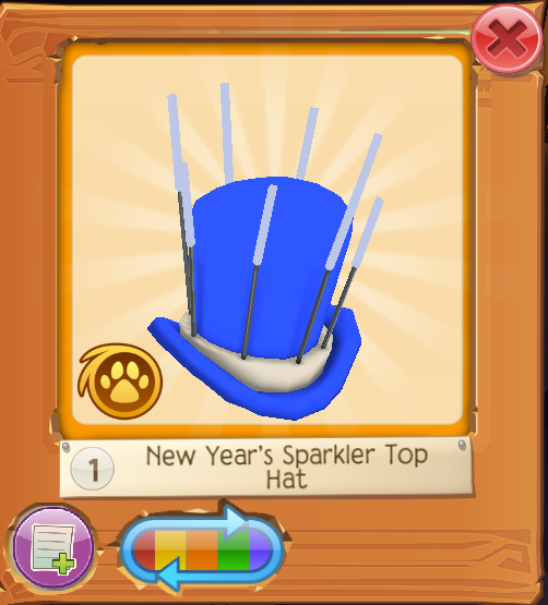 New Year's Sparkler Top Hat Animal Jam Wiki Fandom