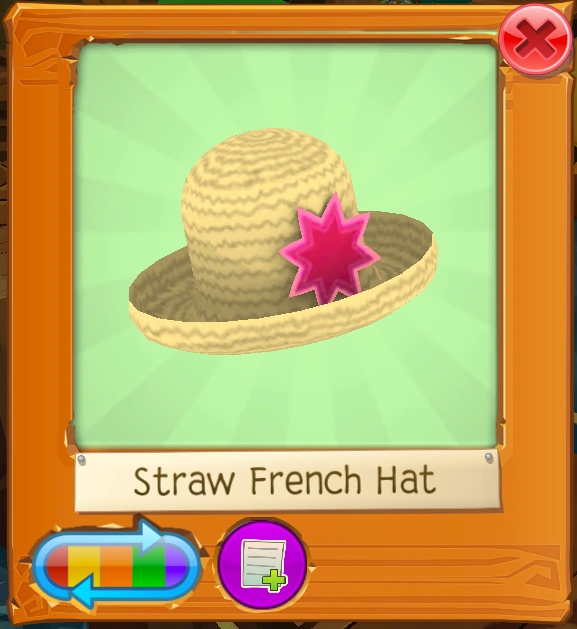Straw French Hat Animal Jam Wiki Fandom