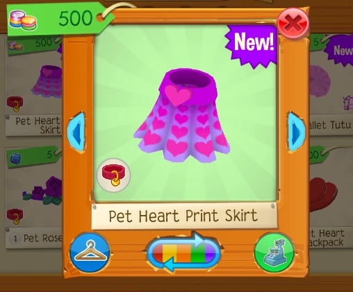 Pet Heart Print Skirt | Animal Jam Wiki | Fandom