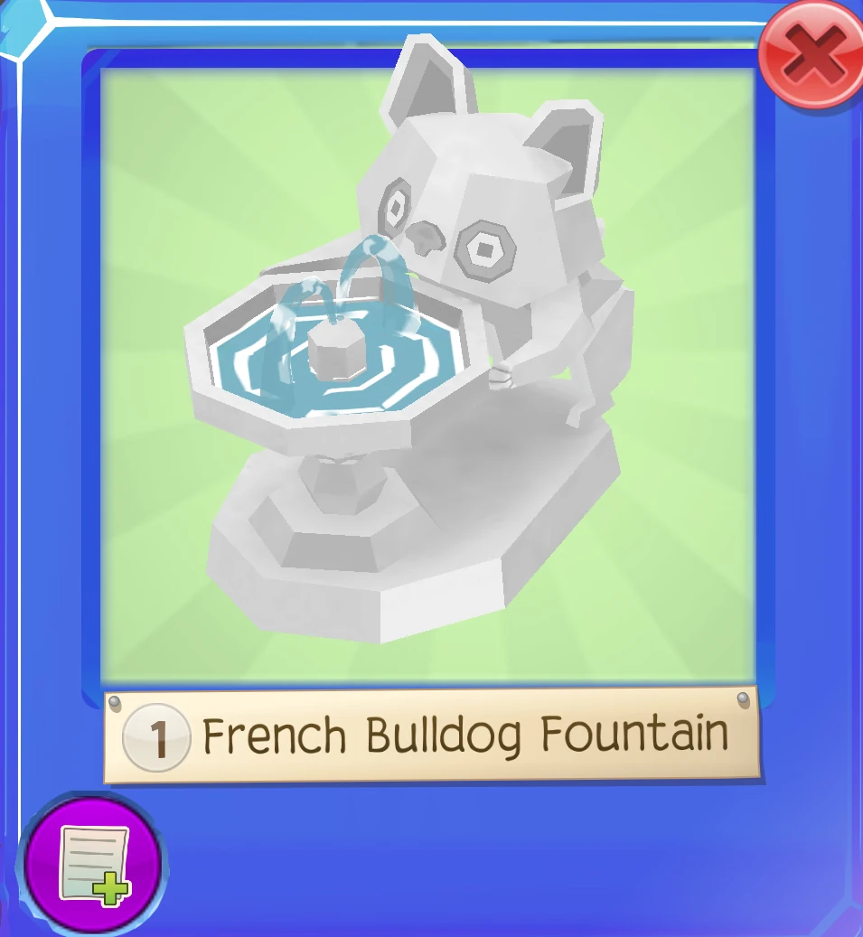 French Bulldog Fountain Animal Jam Wiki Fandom