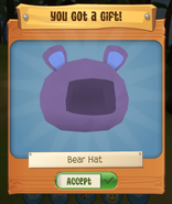 Bear Hat (Salesman variant) obtained through Pack Runs.