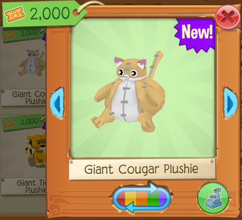 Giant cougar plush 1