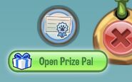 “Open Prize Pal” option when pet is selected.