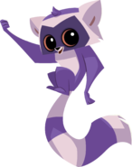 Purple lemur graphic