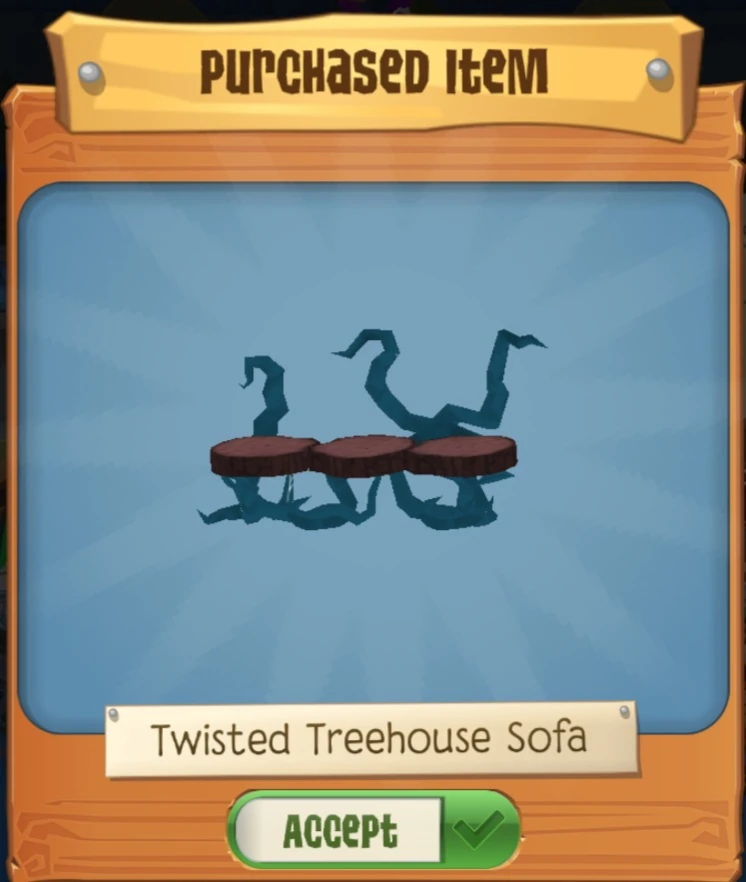Twisted Treehouse Sofa Animal Jam Wiki Fandom