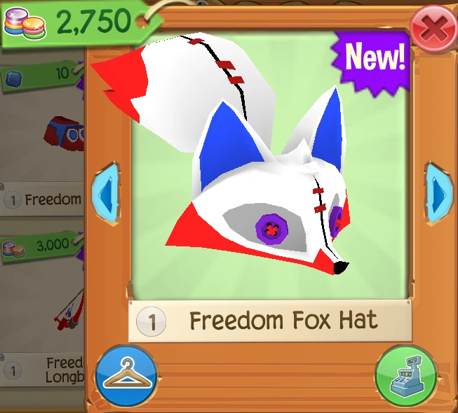 Freedom Fox Hat Animal Jam Wiki Fandom
