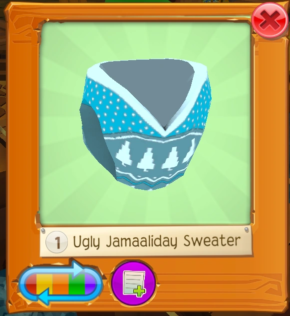 Ugly Jamaaliday Sweater/Unreleased Animal Jam Wiki Fandom