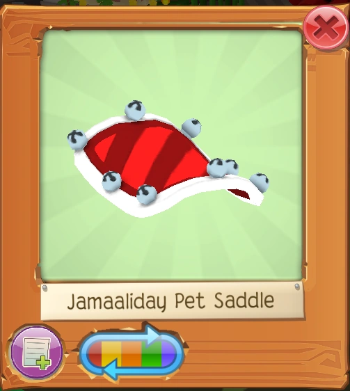 Jamaaliday Pet Saddle Animal Jam Wiki Fandom