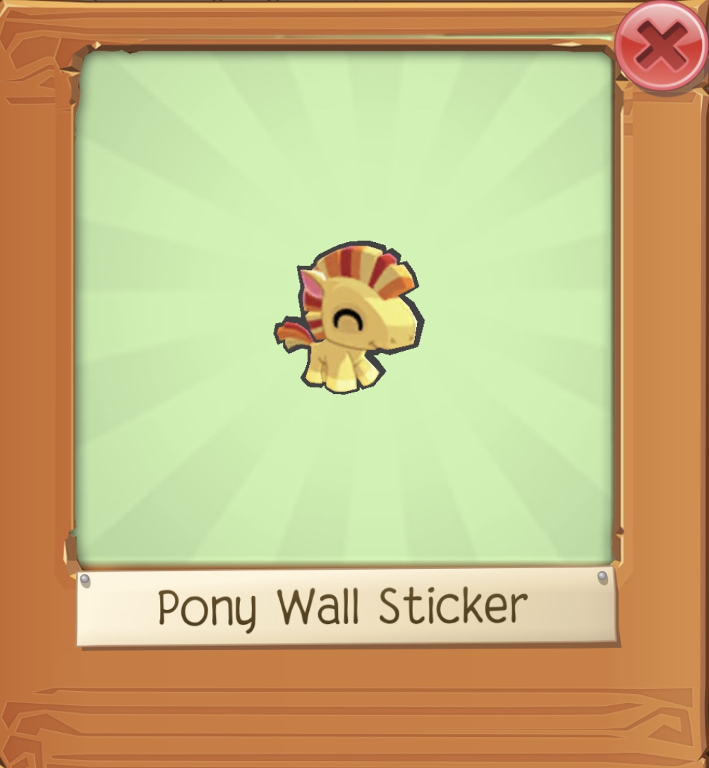 Pony Wall Sticker Ajpw Glitched, Hacked, Unreleased And Unknown Items