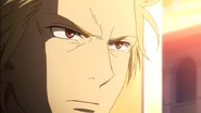 Lord Haruka wrinkling his eyebrows.