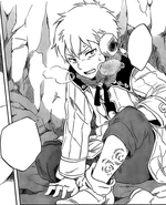 Kirito collapsed from Orimmallys poisoning, showing the distinctive swirl bruising associated with poisoning from the plant.