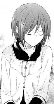 Shirayuki, exhausted, falls asleep sitting up.