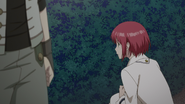 Obi and Shirayuki eavesdropping on the royal garden party.