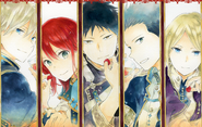 Zen, Shirayuki, Obi, Mitsuhide, and Kiki