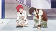 Shirayuki stops to help Raji.