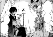 Hisame with his soon to be fiance Kiki Seiran. (Chapter 94)