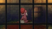 Shirayuki locked in a cell.